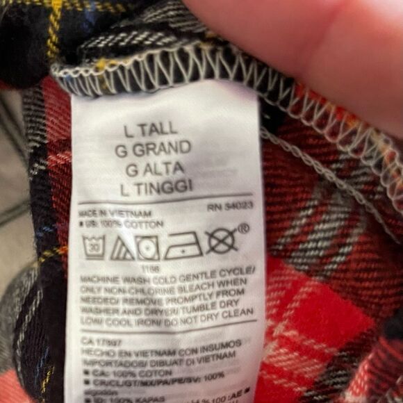 Old Navy Plaid Button Down Shirts - Red, Blue, White - Picture 11 of 14